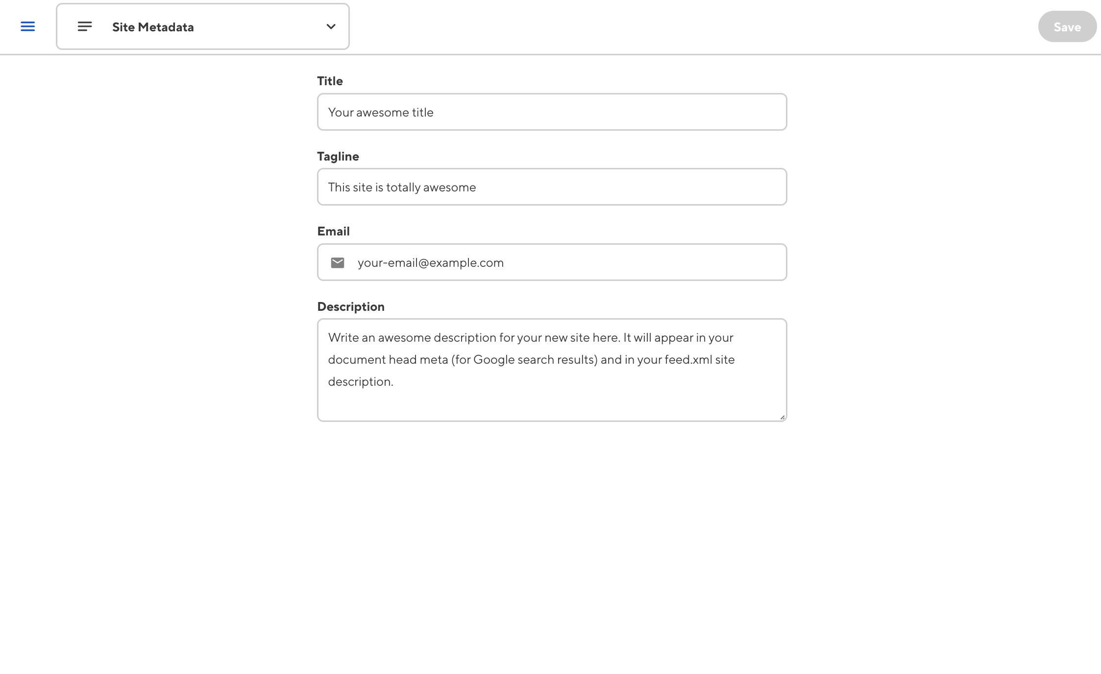 Cloudcannon editing data