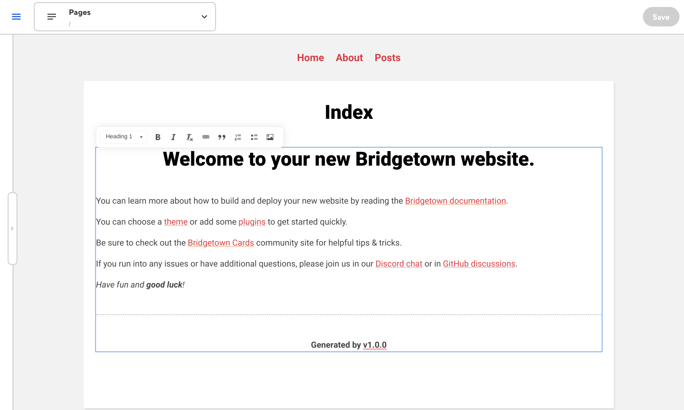Cloudcannon editing pages